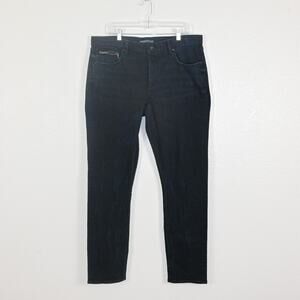 John Varvatos Collection Men's Dark Indigo Chelsea-fit Jeans Washed Denim 36R